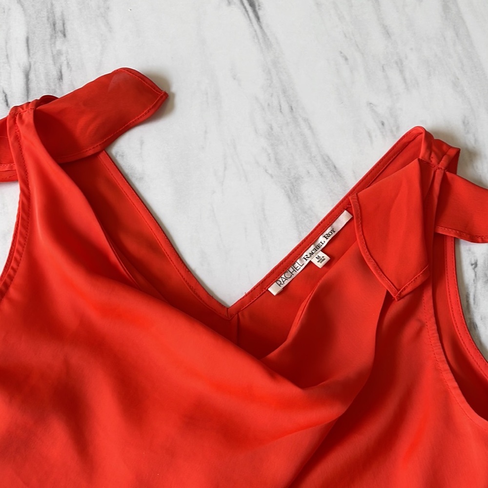 Orange red Rachel Roy top. - Picture 6 of 7